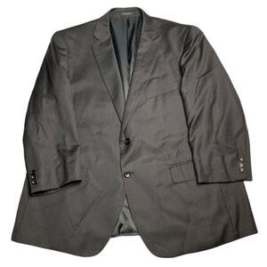 Adolfo Mens Blazer 44S Gray Wool Sport Coat Two Button Suit Jacket